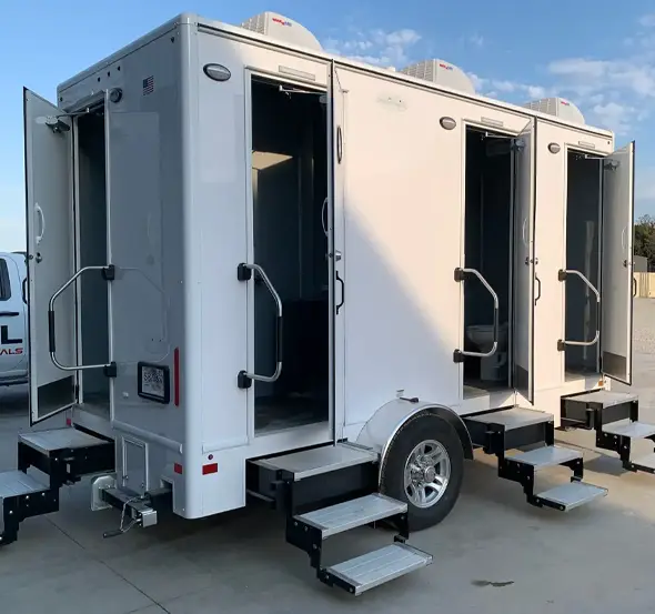 4 Stall Restroom Trailer Rental 2