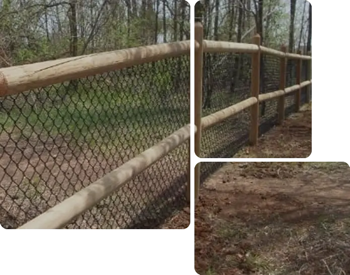 Round Rail Fencing in Moore