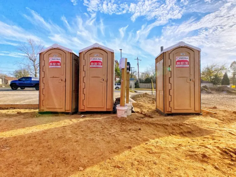 Cleaning a Porta Potty By On Call Services and Rentals